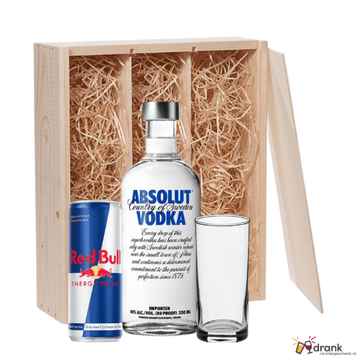 Absolut Vodka 100cl - Red Bull Energy Drink - 1 Glas