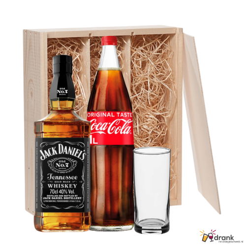 Jack Daniels Whiskey 70cl - Coca Cola 100cl - 1 Glas